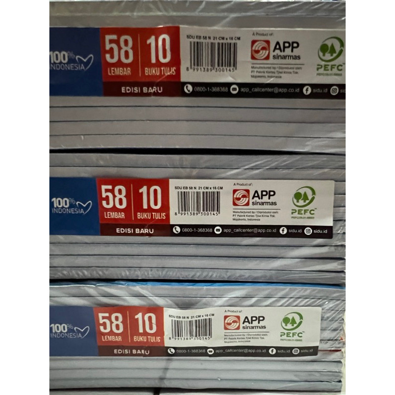 

(COD) Buku tulis SIDU 58 halaman (1pack isi 10)