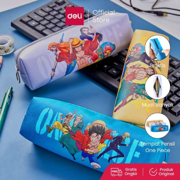 

[[New Collection Kids]] Deli School Pencil Case / Tempat Pensil Karakter One Piece Lucu EH913