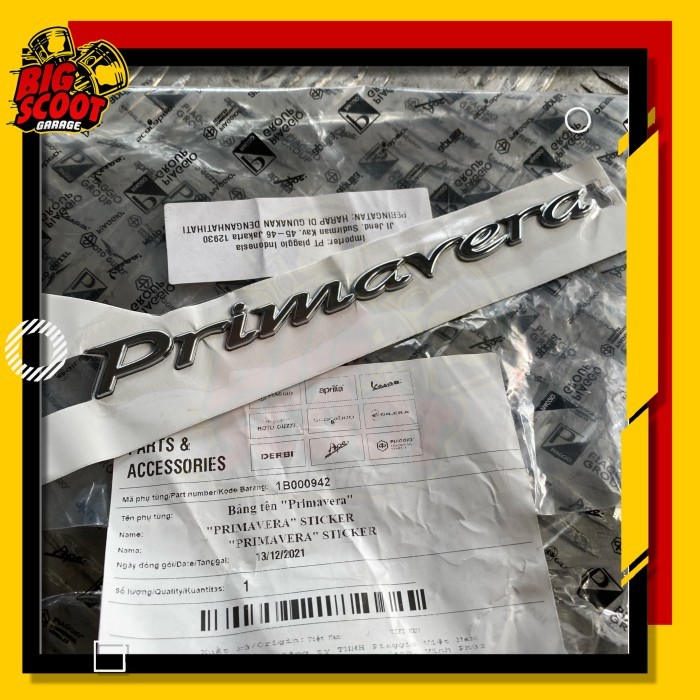 Emblem Sticker Vespa Primavera Original