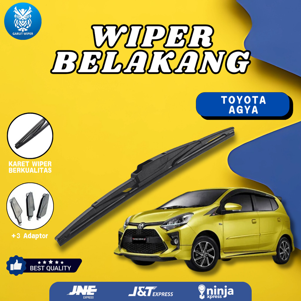 Wiper Belakang Mobil Toyota Agya Universal Rear Wifer Bonus 3 Adaptor