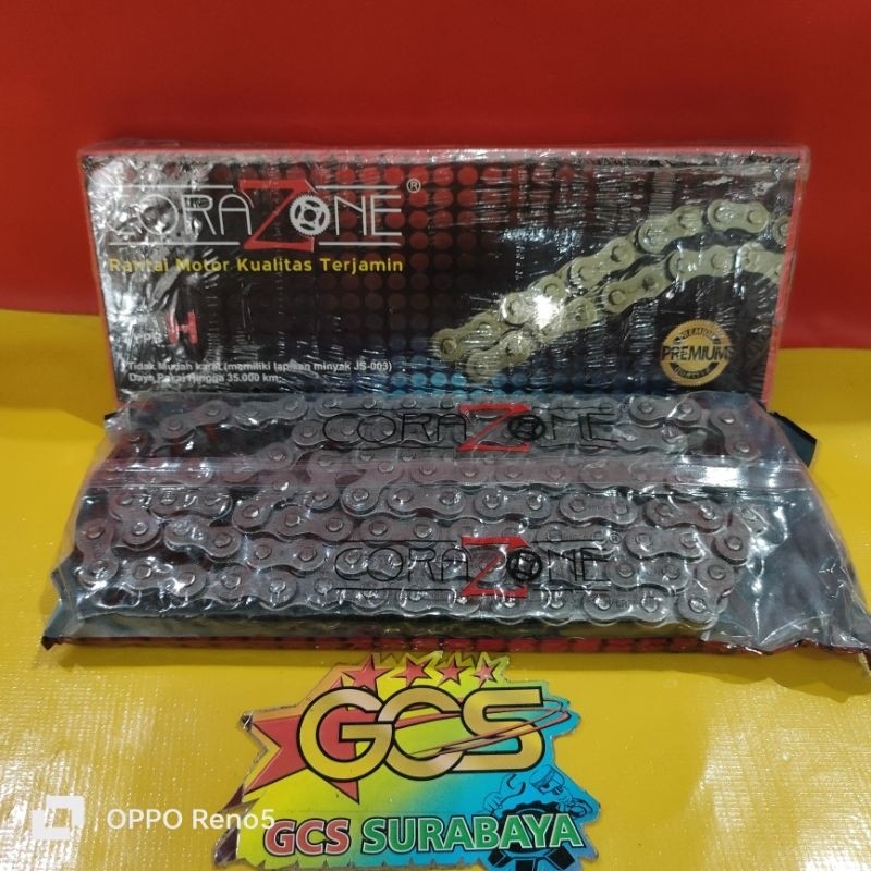 rantai hitam 428H - 130L untuk jenis motor sport CORAZONE
