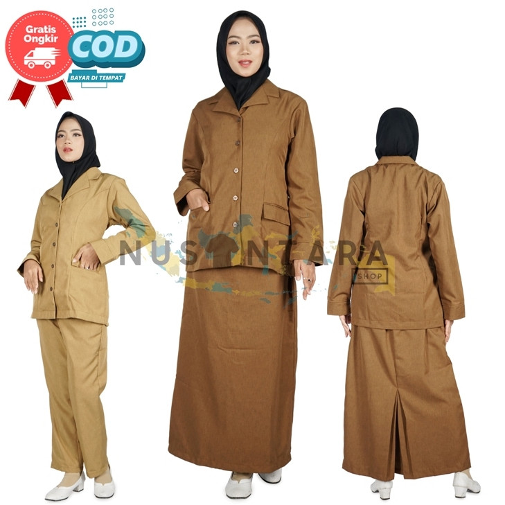 Seragam Pns Wanita Seragam Pdh Wanita Keki Tua Keki Muda Bawahan Rok Dan Celana Model Saku Bawah