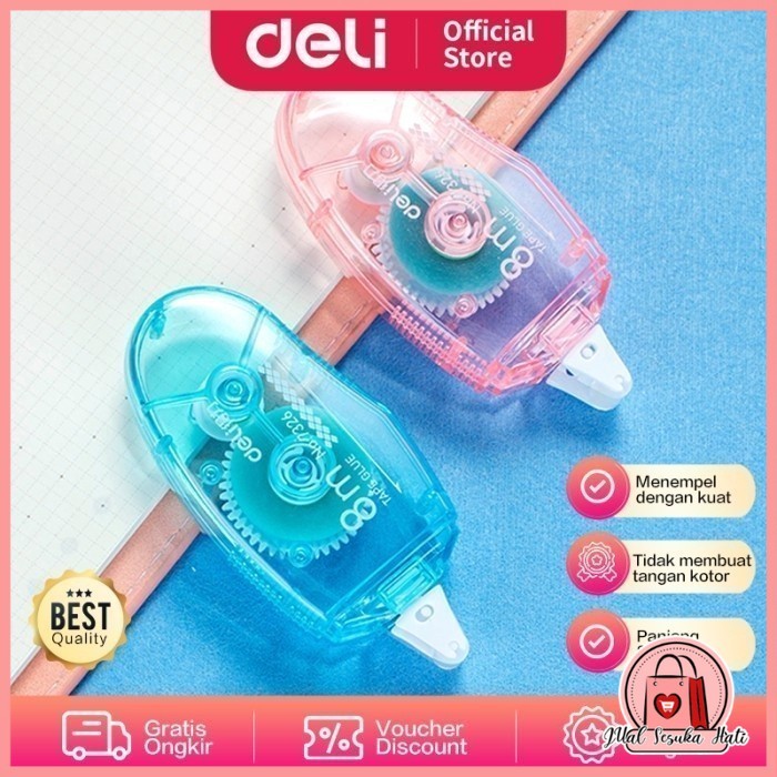 

DELI024 Adhesive Roller/Lem Kering Roll 8m Kuat Warna Lucu 7326 Y1670