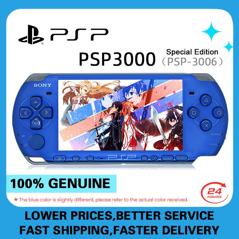 PlayStation PSP 3000 VIBRANT BLUE (PSP-3006) Original Game Console Sony PSP3000 Handheld Arcade Game