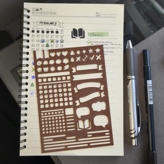 

Stencil Bullet Journal Template Decorations