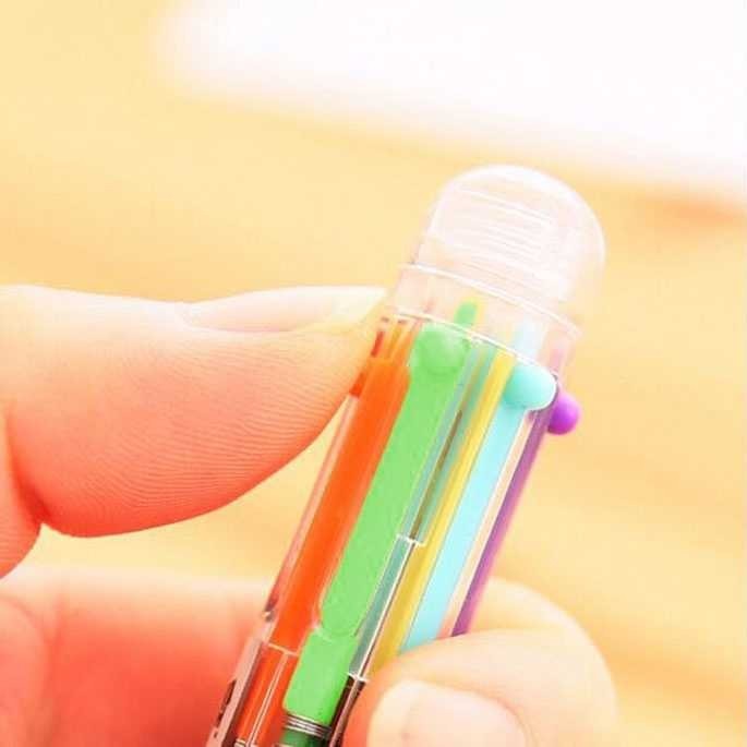 

AZRASTR Pulpen 6in1 Pena Bolpoin Warna-Warni Multi Colored Pen