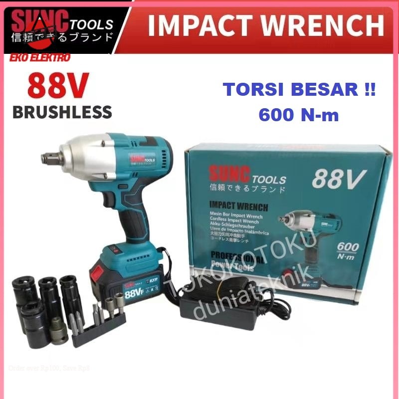 EES - CORDLESS IMPACT WRENCH 600 N-m SUNC TOOLS BRUSHLESS SUNC 88V | JLD 48s