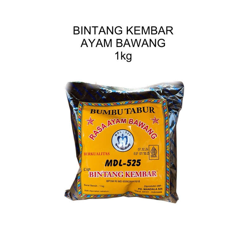 

Bumbu Tabur Bintang Kembar Rasa Ayam Bawang 1kg / MDL