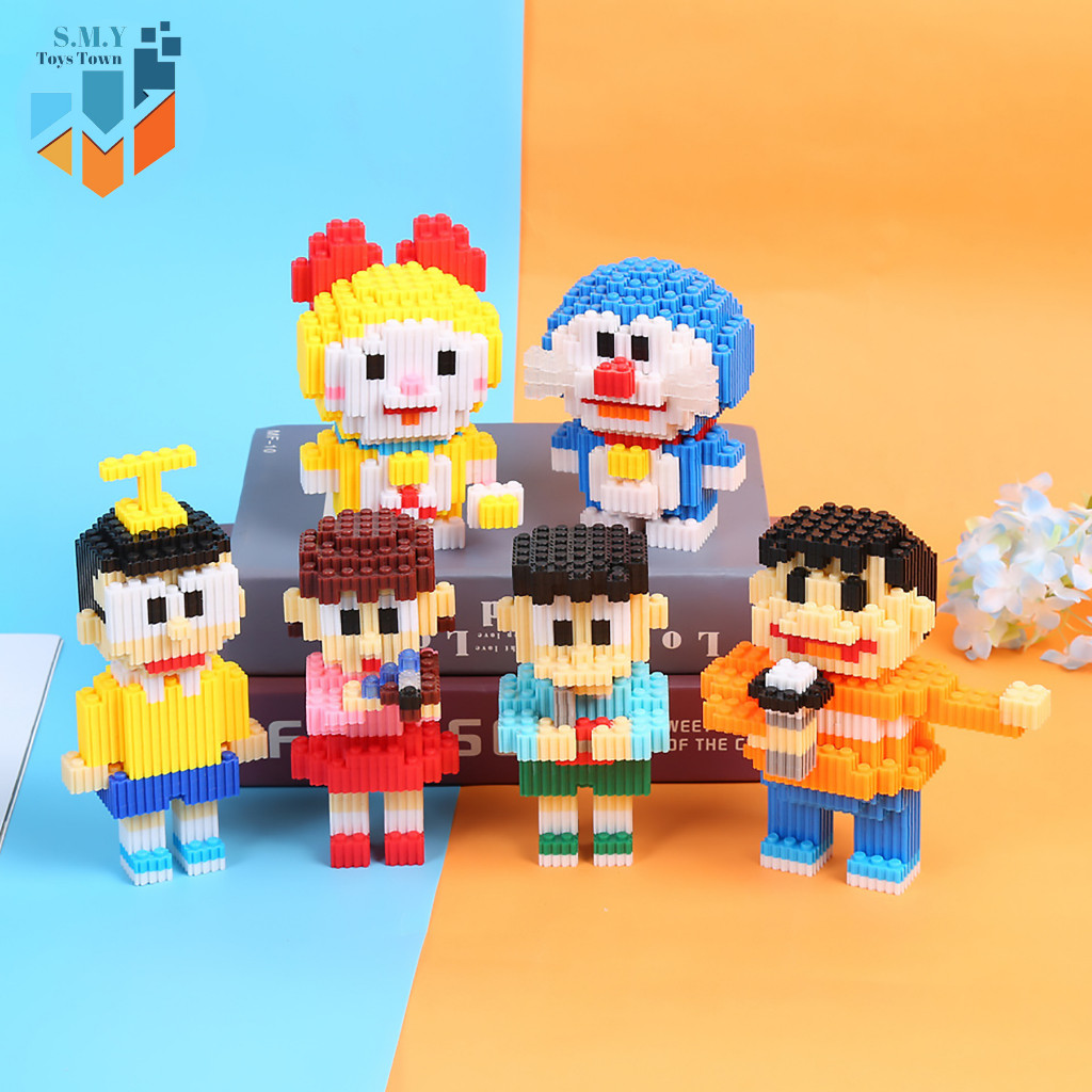 Mini Series - Nano Blocks Doraemon 6041-44-45 Mini 3D Model, Mainan Blok Susun, Bricks Konstruksi DI