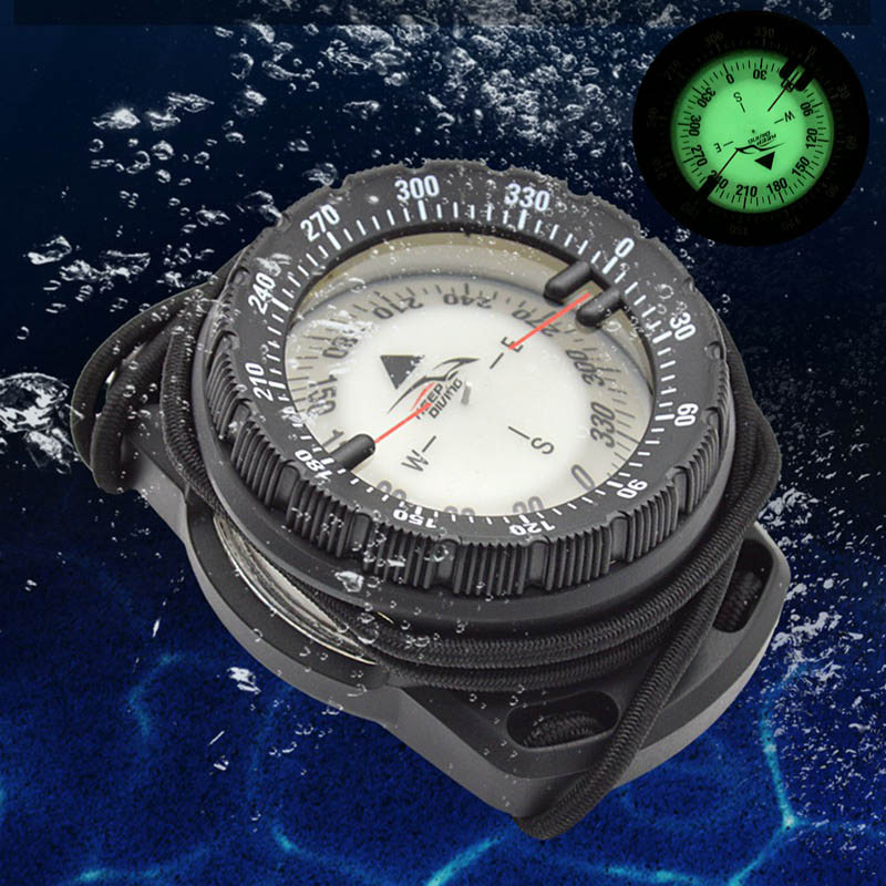WristBand sighting Compass 50m Watch Balanced Waterproof Luminous Portable Compass Underwater Diving