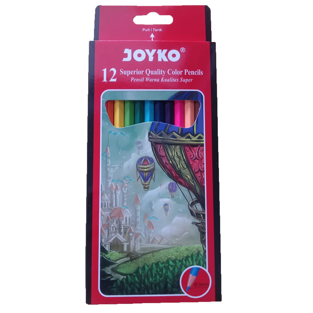 

JOYKO PENSIL WARNA 12 PANJANG CP-100