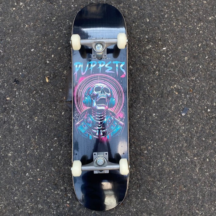"D.LTA" -  TERLARIS fullset skateboard PEMULA puppets Murah - Skull, 8.25