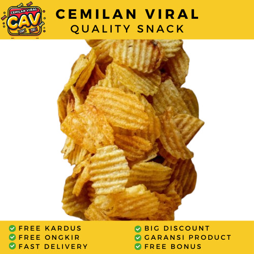 

CAV KERIPIK KENTANG JAGUNG BAKAR 1Kg Kripik Kentang Balado Kripik Kentang Original Kentang