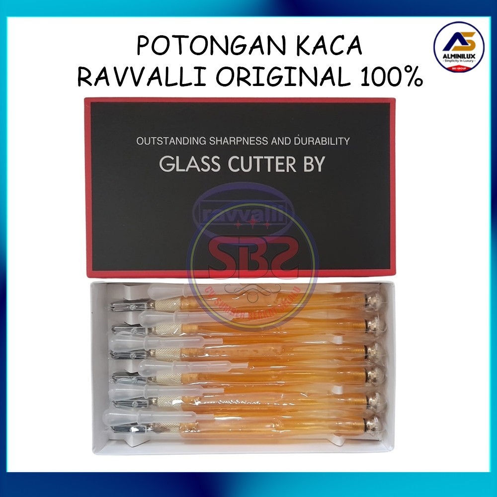 RAVVALLI Pemotong Kaca Ravvalli Original Asli Alat Pemotong Kaca Original Murah Glass Cutter Pisau K