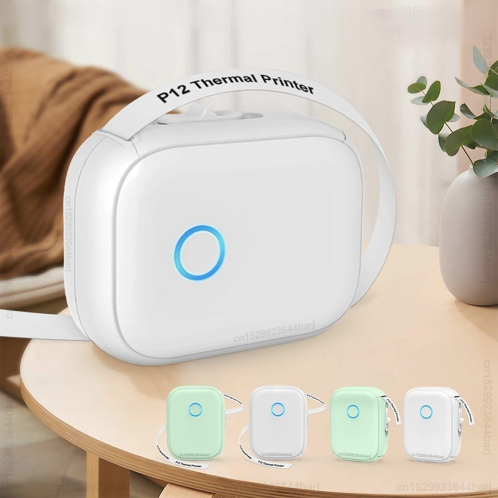 

Thermal Label Printer P12 Portable Wireless Bluetooth Label Maker DIY Self-adhesive Label Tape Similar as D11 D110 D101 Labeller