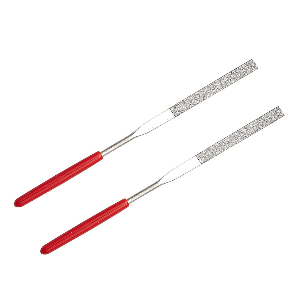 

2pcs Diamond-File Set Plastic Handle Metal Stone Grinding-Flat Diamond-Needle File DIY Wood Rasp Files Needle Jewelry Polishing