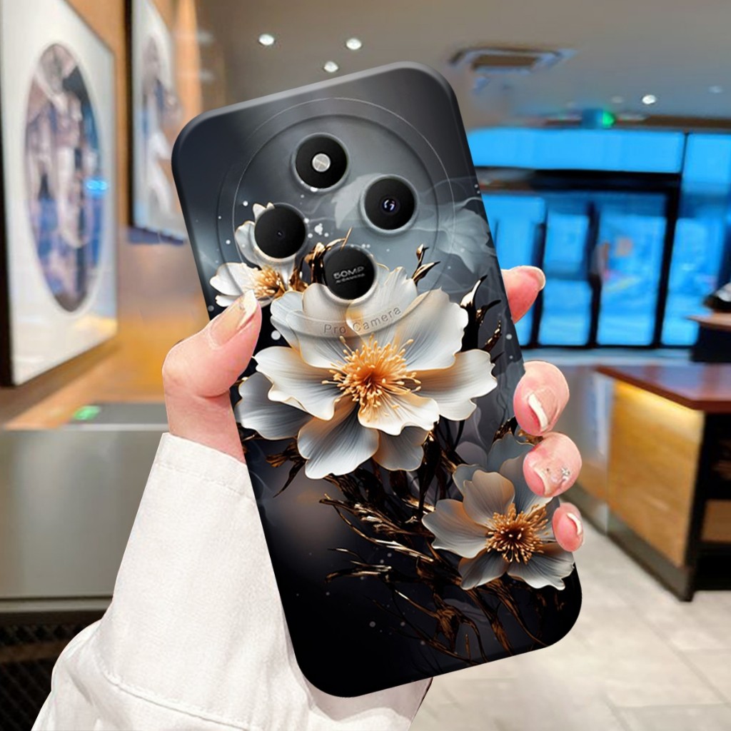 SOFTCASE REDMI 14c 4G 2024 13c 12c A3 9c 9a 10c 10a Poco c40 c65 TERBARU Motif Art Bunga Aesthetic -