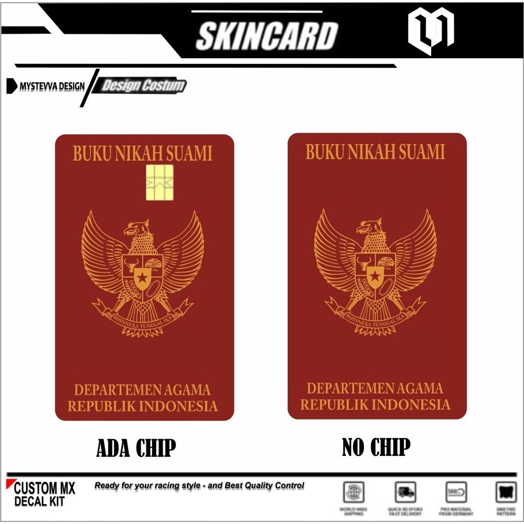 

Sticker Kartu Atm Skin Card MOTIF BUKU NIKAH Stiker Pelindung Stiker BCA Mandiri Bri Bni Debit Credit Emoney, Flazz dll