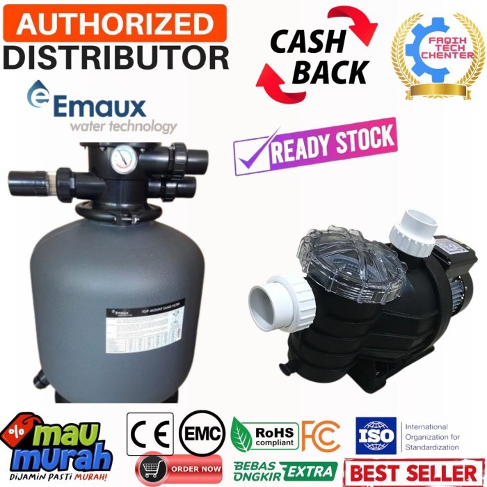Mesin Pompa Air Kolam Renang 1HP + Sand Filter 16" Paket Kolam Renang