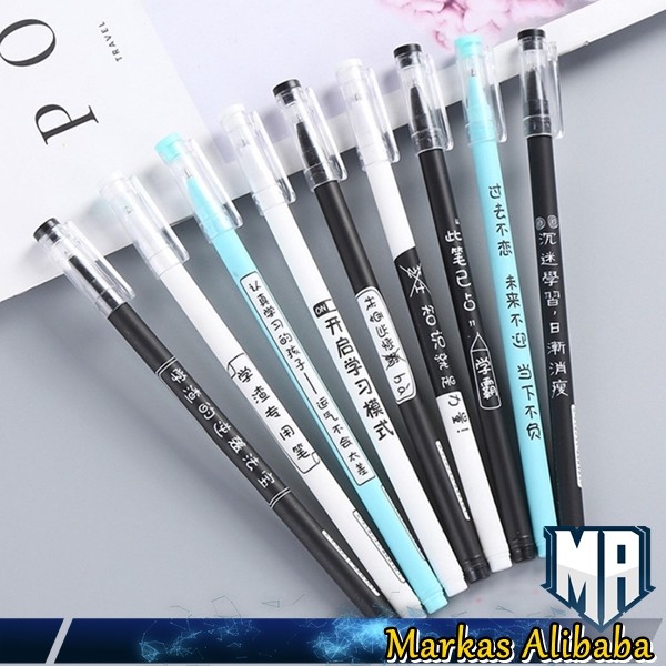 

Pulpen Karakter Aksen Jepang Alat Tulis Kerja Pena Gel Ujung Lancip 0.5mm Warna Hitam