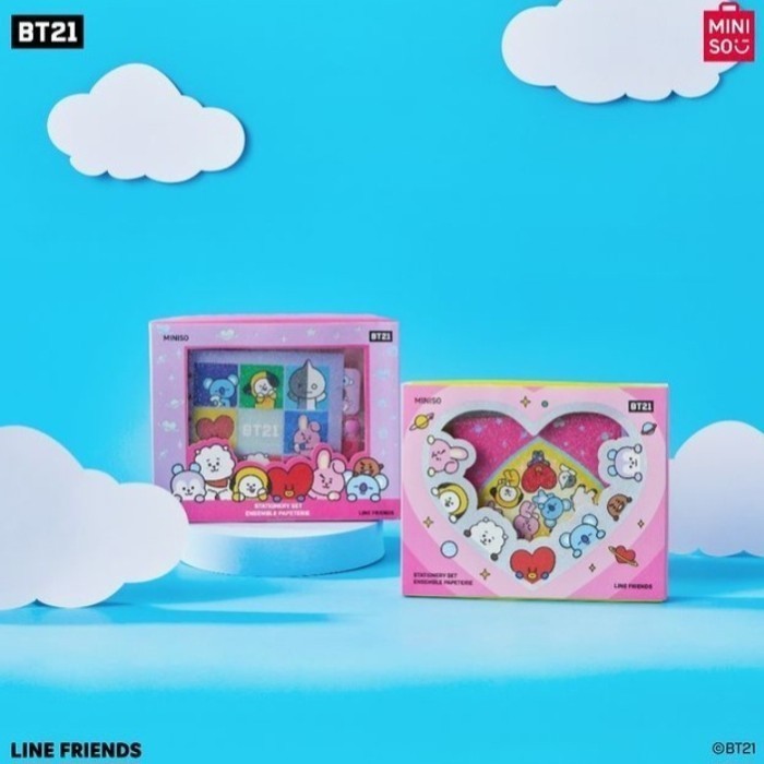 

MINISO BT21 Collection Stationery Set - Set Alat Tulis Cantik Lengkap