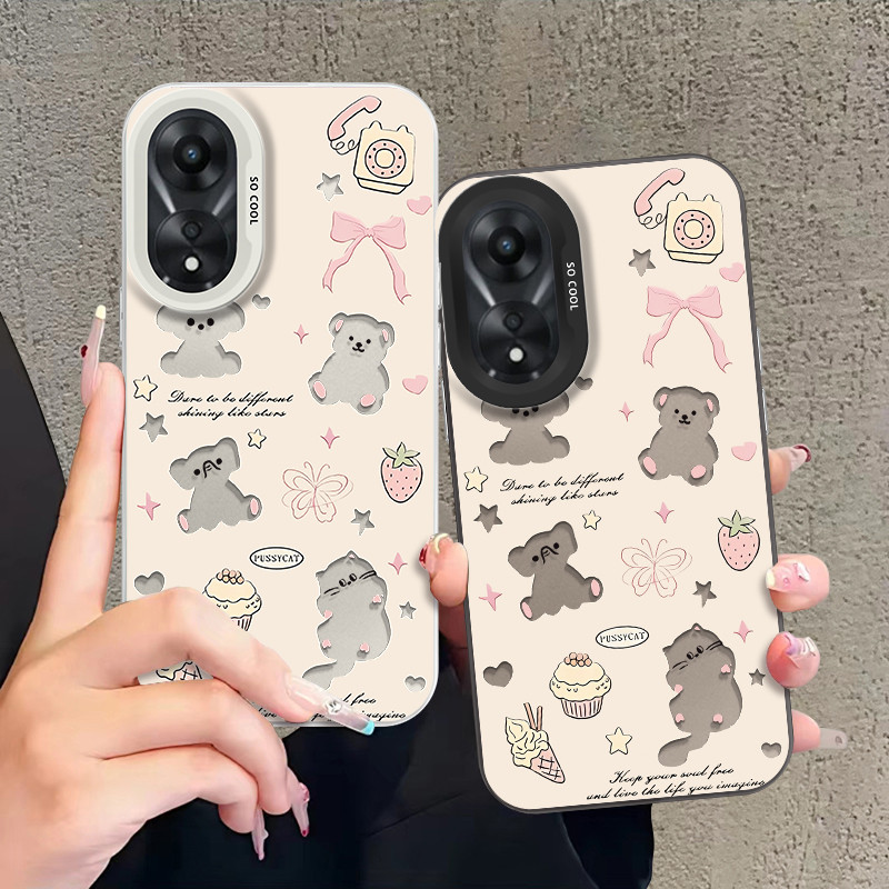 Casing hp  OPPOA38-GW/A18(4G)-GW Beruang Lucu Kartun Girly Heart Hewan Hot Sale Gaya Wanita Baru cas