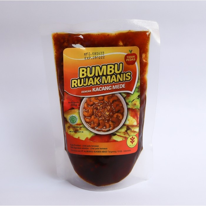 

✨TERLARIS -Bumbu Rujak Kacang Mede / Sambal Rujak Gula Merah Pouch 300 gram - Tidak Pedas