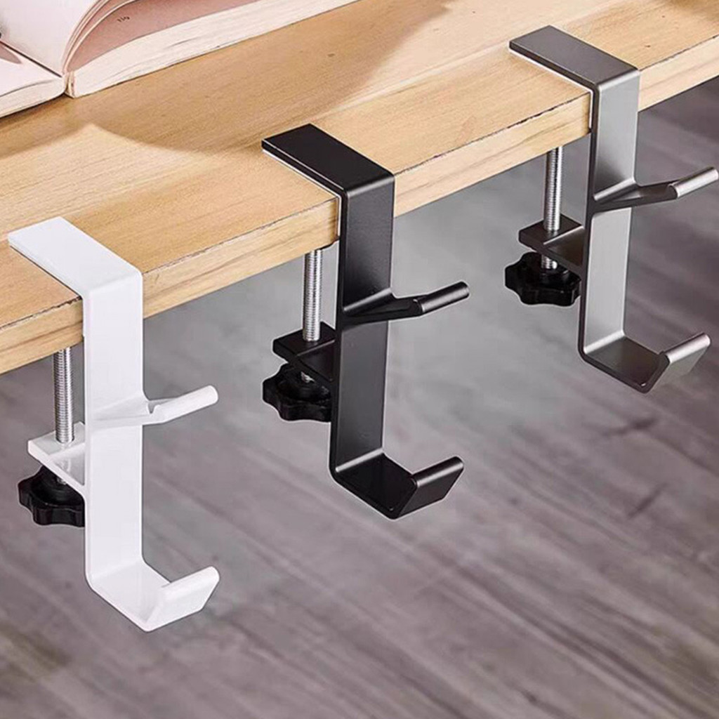 Multifunction Desk Edge Hook Adjustable Backpack Storage Hook Portable Handbag Rack Punch Free Home 