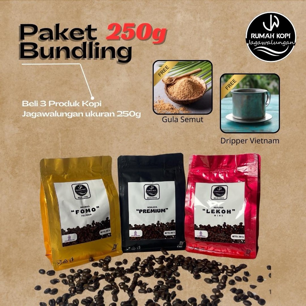 

Paket Bundling Coffee Jagawalungan 250g + Bonus Dripper Vietnam