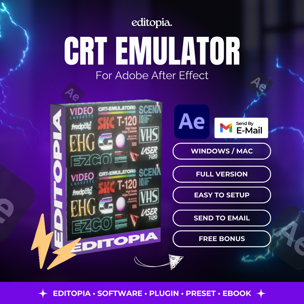 CRT Emulator Plugin - Adobe After Effect Plugin