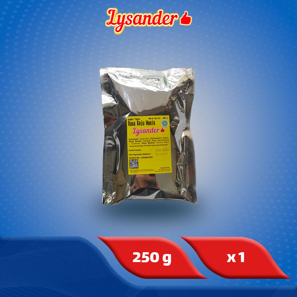 

Lysander Bumbu Tabur Keju Manis 250 g