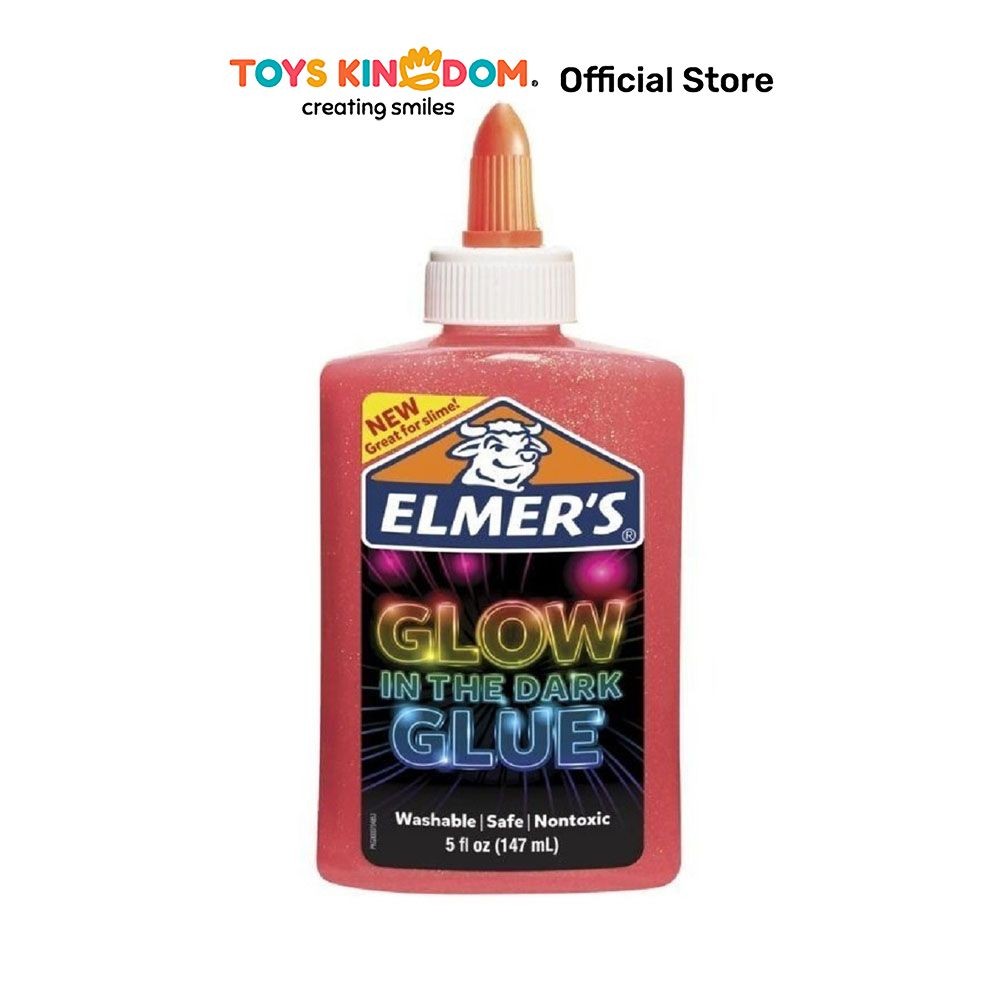 

Toys Kingdom Elmers 147 ml Lem Glow In The Dark - Pink Perekat Glue Glow In The Dark Mainan Slime Glue Activities