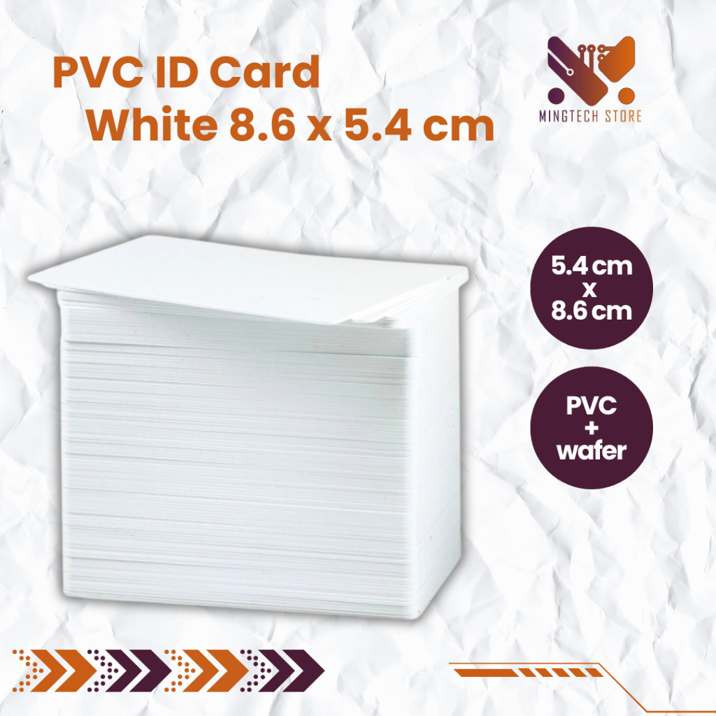 

Inkjet PVC ID Card White 8.6 x 5.4 cm | Kartu ID Putih Polos Bahan PVC Tebal Support Printer Inkjet L805 L800