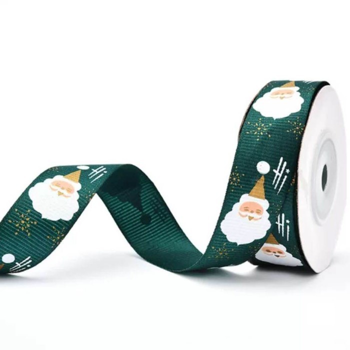 

1 ROLL Pita Christmas Natal 2cm - Ribbon Snowflake PS108 - Santa Hijau