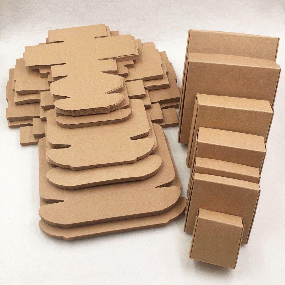 

20pcs Brown Kraft Paper Aircraft Gift Boxes Blank Handmade Soap Packing Box,Paper Candy Wedding Party Gift Packaging Boxes