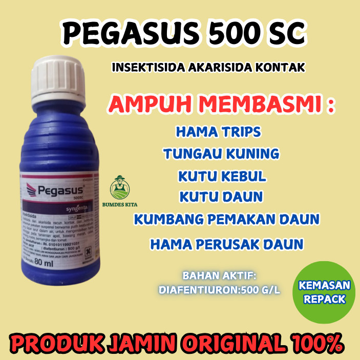 INSEKTISIDA PEGASUS 500SC 30 ML INSECTISIDA AKARISIDA PEMBASMI HAMA TUNGAU TRIPS KEMASAN REPACK terl