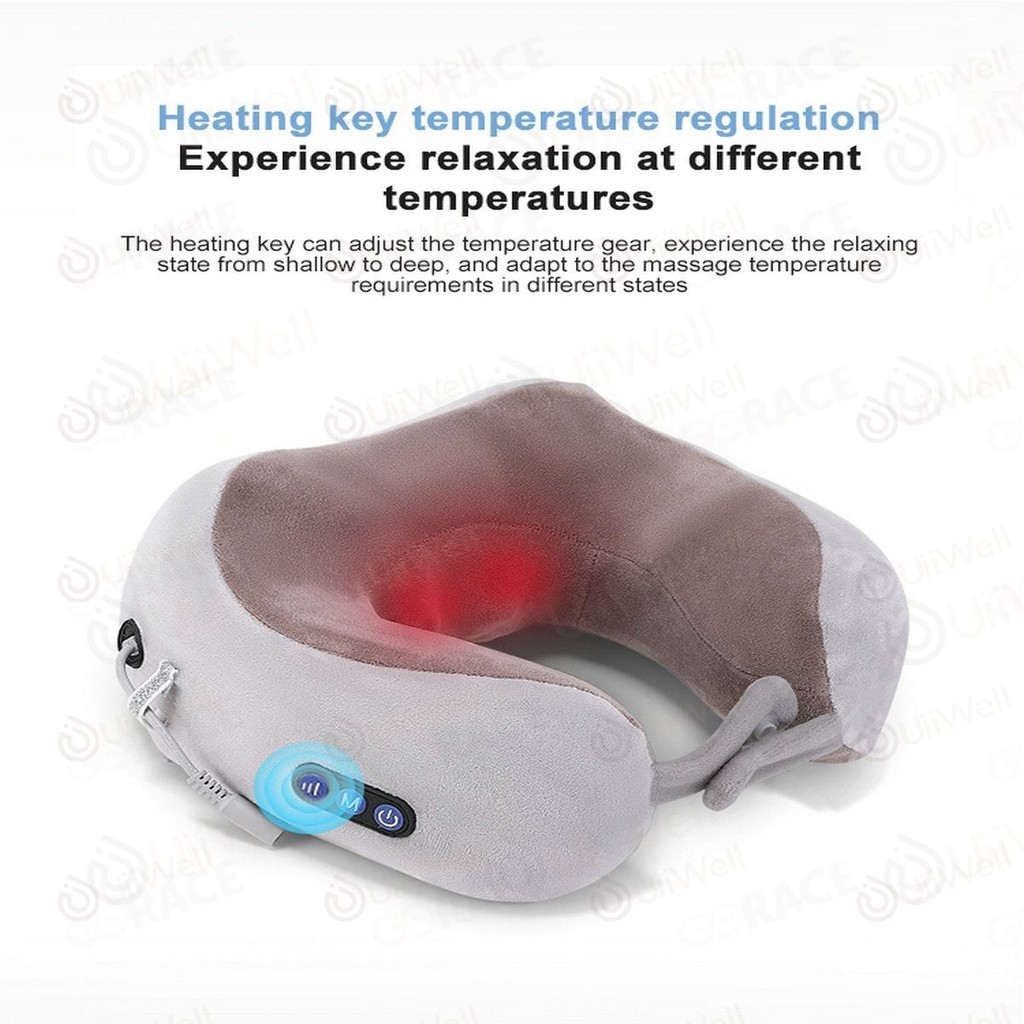 Bantal pijat leher berbentuk U / pijat leher / alat pijat pengobatan nyeri listrik portabel Pijat te