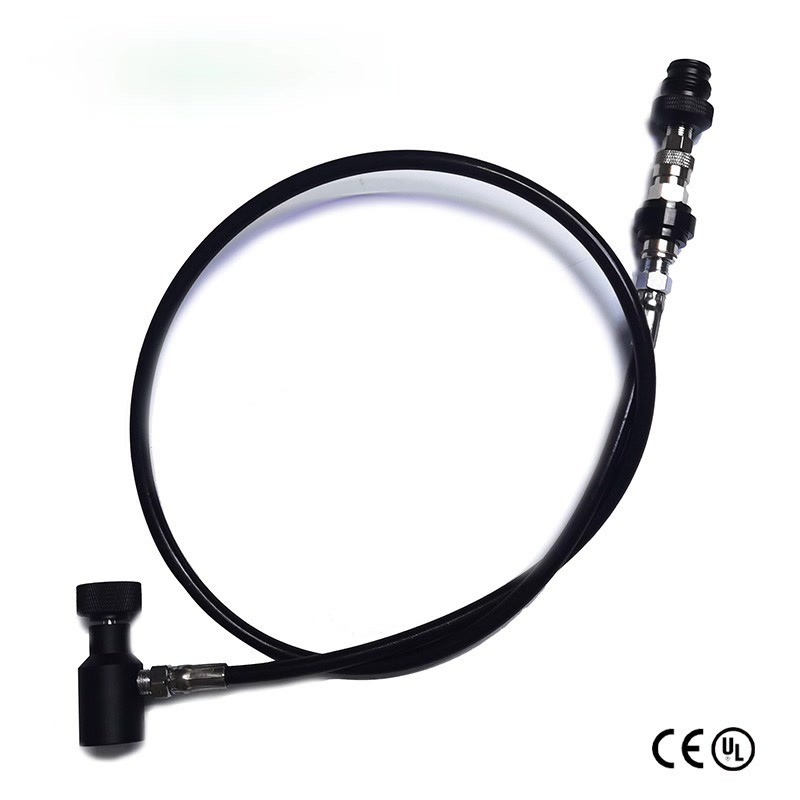 

Paint HPA Ball Marker Remote Hose Microbore Straight Line 37inch 94cm With Slide Check Quick Disconnector