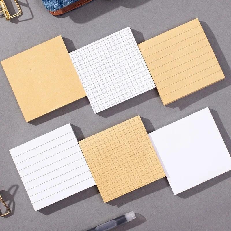 

80Sheets/Packs Portable Retro Square Tearable Notepad Message Sticky Notes Notebook Stationery Child Gift Office School Supplies