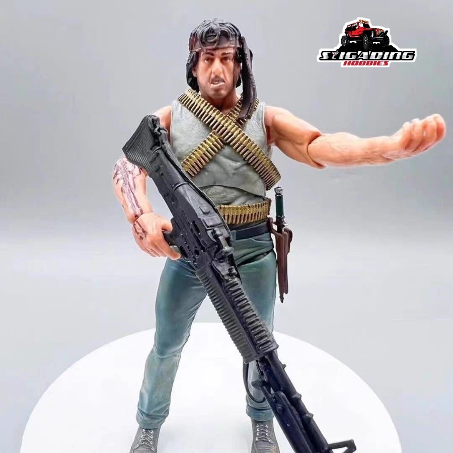 NECA Figure First Blood John J Rambo PVC Action Figure RC 1/10