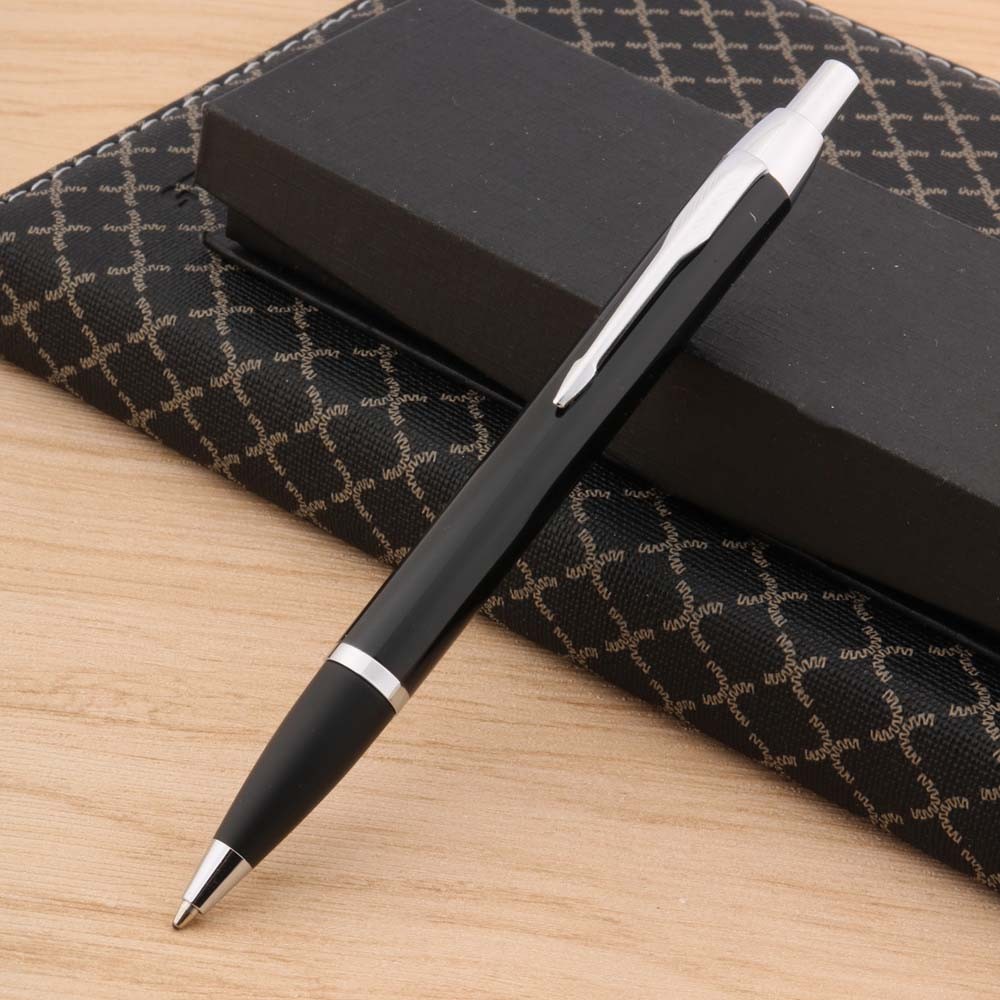 

Classic Y06 Press Ballpoint Pen Metal Black Business Student Office School Supplies Writing Golden Ink Pens