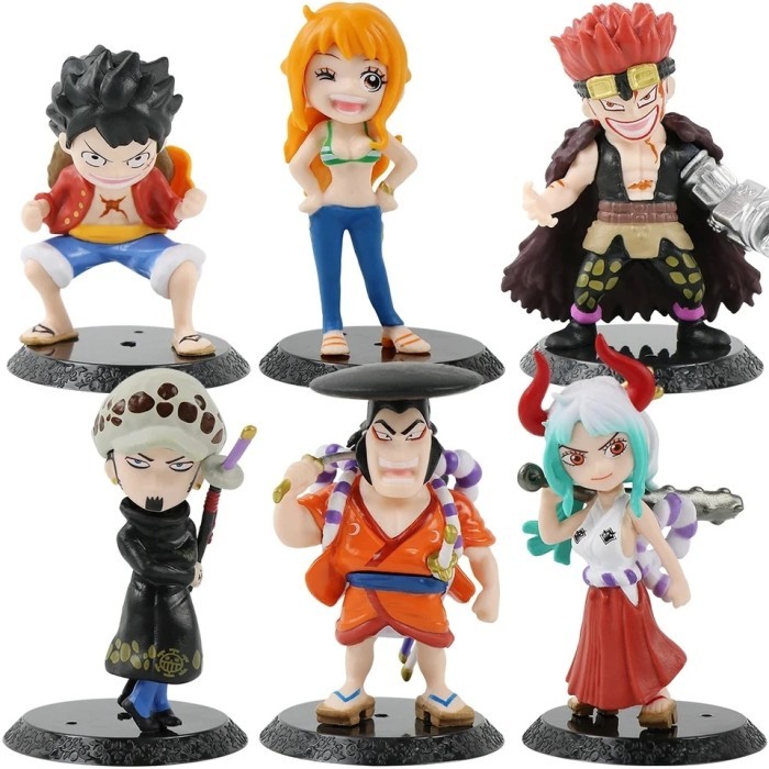 hobi action figure one piece set usop nami pajangan hiasan figure cake