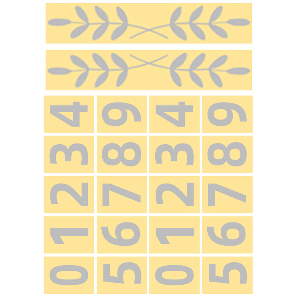 

4 Sets Reflective Self-adhesive Label Digital Sticker Emblems Numbers Door Labels