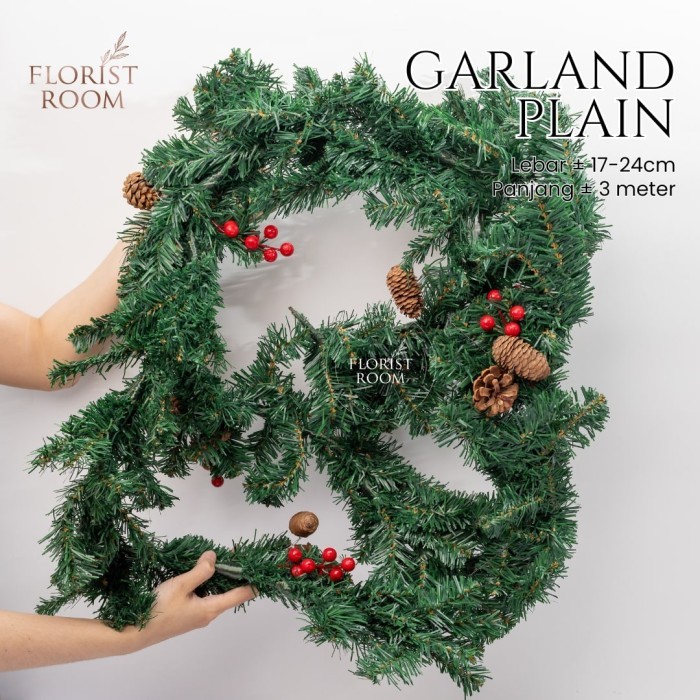 

Garland - karangan bunga natal - Christmas - Tanpa Salju