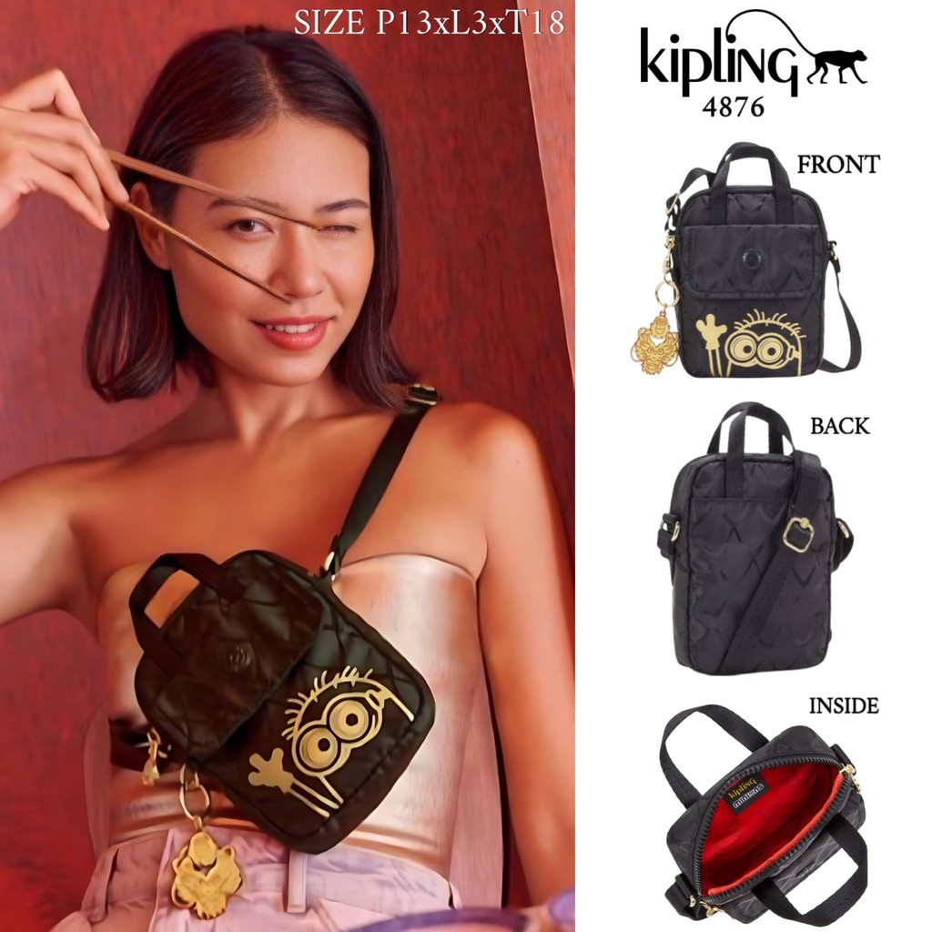 BERHOLOGRAM VIP PLATNIUM SLINGBAG SELEMPANG KIPLING X MINIONS LIKE ORI  K4876