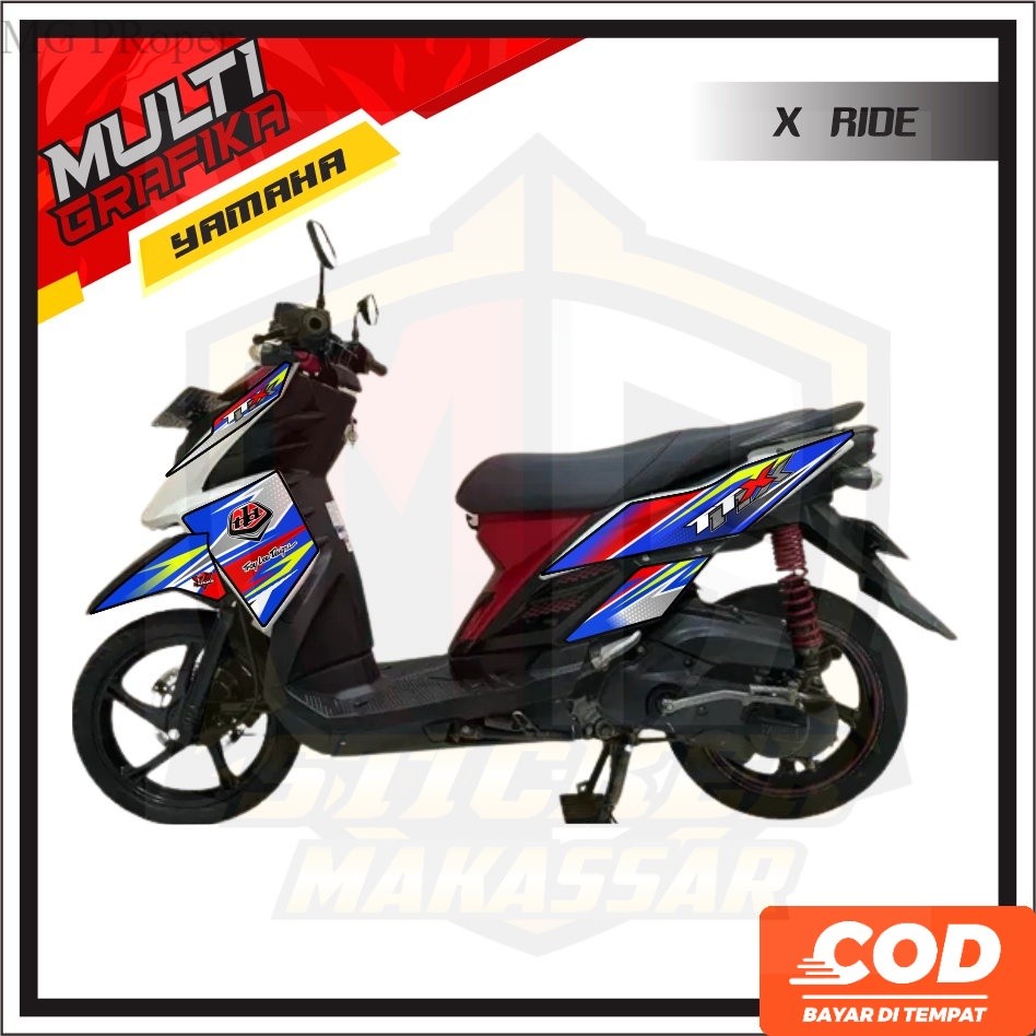 Stiker Striping Decal X RIDE XRIDE 115 Aksesoris Variasi Emblem YAMAHA X RIDE XRIDE 115 old Variasi