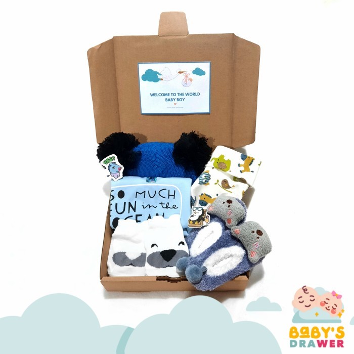 

Hampers Bayi Newborn / Kado Lahiran Baby / Gift Set - BABY BOY, 6-12