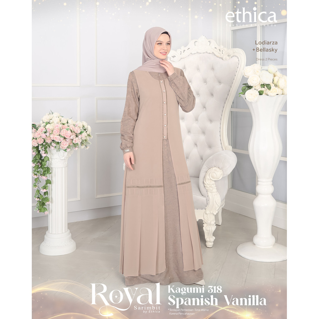 Kagumi 318 Royal Series Gamis Sarimbit Keluarga 2025 Lodiarza Bellasky Two Pieces