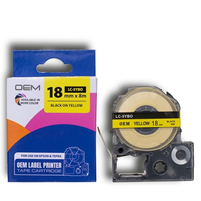 EPSON LABEL PITA TAPE LABELWORKS PRINT CATRIDGE PITA REFILL 18mm YELLOW KUNING EPSON LW-400 LW 400 L