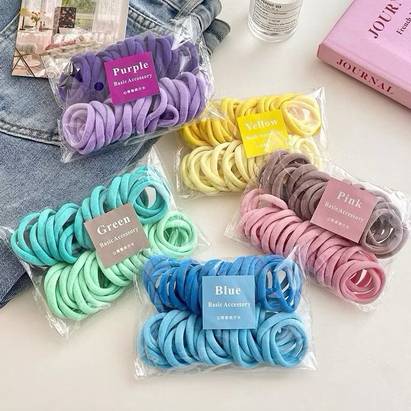 50PCS IKAT RAMBUT GIRL RAINBOW IKAT RAMBUT WANITA KARET RAMBUT